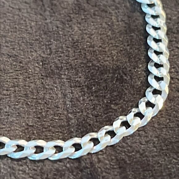 7.5 inch 5 mm 925 Italian sterling silver Cuban bracelet - Picture 9 of 11